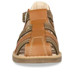 Sandales KAKI Garçon CUIR Boucle
