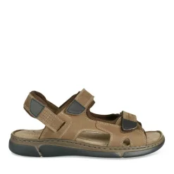 Sandales KAKI Homme CUIR Motif Uni Scratch