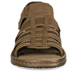 Sandales KAKI Homme CUIR Motif Uni Scratch