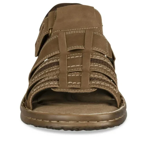 Sandales KAKI Homme CUIR Motif Uni Scratch