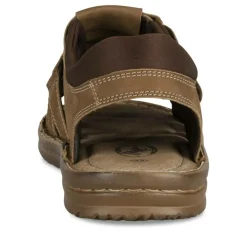 Sandales KAKI Homme CUIR Motif Uni Scratch