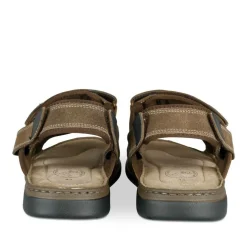 Sandales KAKI Homme CUIR Motif Uni Scratch