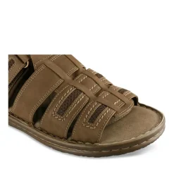 Sandales KAKI Homme CUIR Motif Uni Scratch