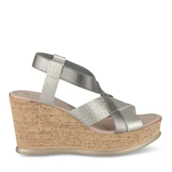 Sandales Liège ARGENT Femme Motif Animal Elastique