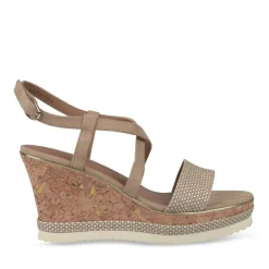 Sandales Liège BEIGE Femme Motif Rayures Scratch
