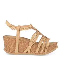 Sandales Liège BEIGE Femme Boucle