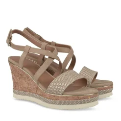 Sandales Liège BEIGE Femme Motif Rayures Scratch