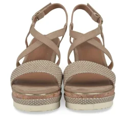 Sandales Liège BEIGE Femme Motif Rayures Scratch