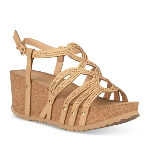 Sandales Liège BEIGE Femme Boucle