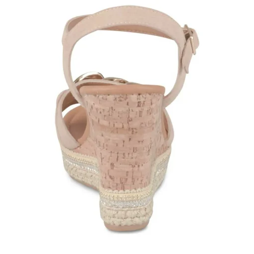 Sandales Liège BEIGE Femme Motif Chaîne Boucle