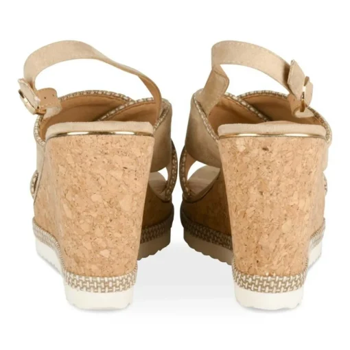 Sandales Liège BEIGE Femme Motif Uni Boucle