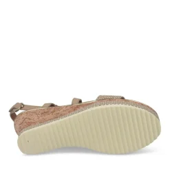 Sandales Liège BEIGE Femme Motif Rayures Scratch