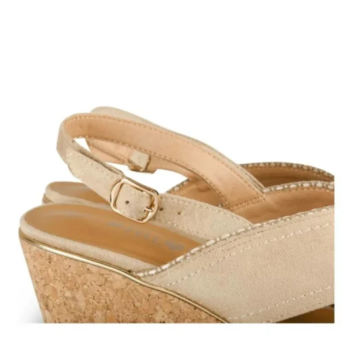 Sandales Liège BEIGE Femme Motif Uni Boucle