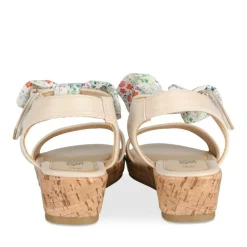 Sandales Liège BEIGE Fille Motif Fleuri Scratch