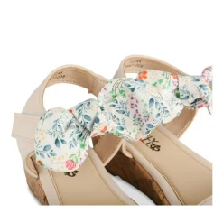 Sandales Liège BEIGE Fille Motif Fleuri Scratch