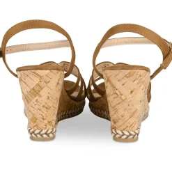 Sandales Liège COGNAC Femme Motif Uni Boucle