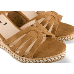 Sandales Liège COGNAC Femme Motif Uni Boucle