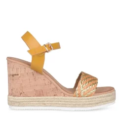 Sandales Liège JAUNE Femme Boucle