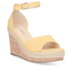 Sandales Liège JAUNE Femme Boucle
