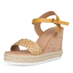 Sandales Liège JAUNE Femme Boucle
