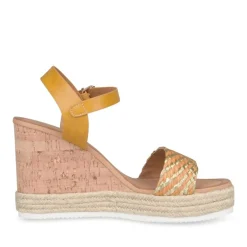 Sandales Liège JAUNE Femme Boucle