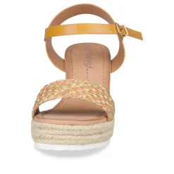 Sandales Liège JAUNE Femme Boucle