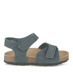 Sandales Liège MARINE Garçon CUIR Motif Uni Scratch