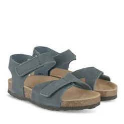Sandales Liège MARINE Garçon CUIR Motif Uni Scratch