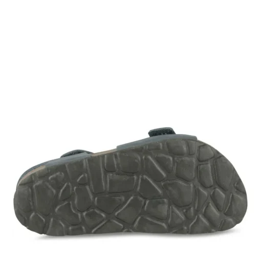 Sandales Liège MARINE Garçon CUIR Motif Uni Scratch