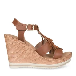 Sandales Liège MARRON Femme Boucle