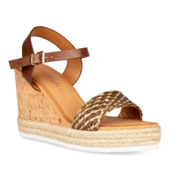 Sandales Liège MARRON Femme Boucle