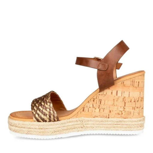 Sandales Liège MARRON Femme Boucle