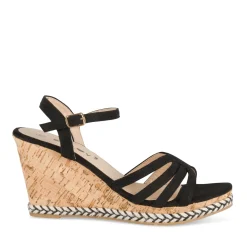 Sandales Liège NOIR Femme Motif Uni Boucle