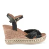 Sandales Liège NOIR Femme Motif Uni Boucle