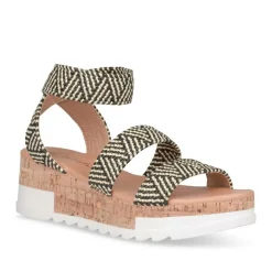Sandales Liège NOIR Femme Motif Uni A Enfiler