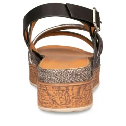Sandales Liège NOIR Femme Boucle