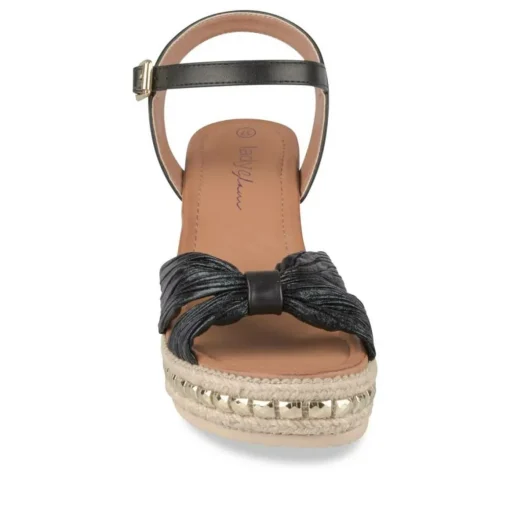 Sandales Liège NOIR Femme Motif Uni Boucle