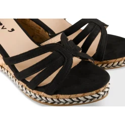 Sandales Liège NOIR Femme Motif Uni Boucle