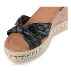 Sandales Liège NOIR Femme Motif Uni Boucle