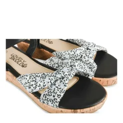 Sandales Liège NOIR Fille Motif Fleuri Scratch