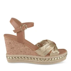 Sandales Liège OR Femme Motif Paillettes Boucle