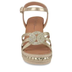 Sandales Liège OR Femme Motif Paillettes Boucle