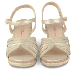 Sandales Liège OR Femme Motif Paillettes Boucle