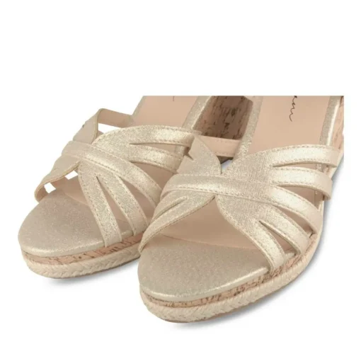 Sandales Liège OR Femme Motif Paillettes Boucle