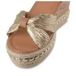 Sandales Liège OR Femme Motif Paillettes Boucle