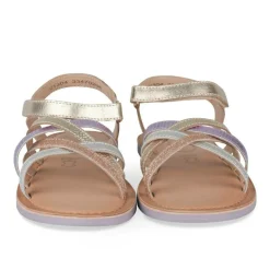 Sandales LILAS Fille CUIR Motif Iridescent A Enfiler