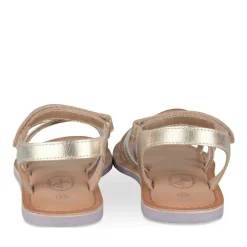 Sandales LILAS Fille CUIR Motif Iridescent A Enfiler