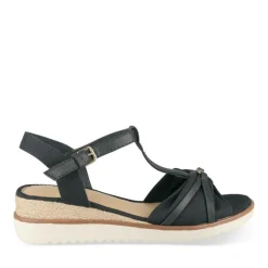 Sandales MARINE Femme Motif Uni Boucle