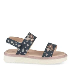 Sandales MARINE Fille Motif Coeurs Scratch