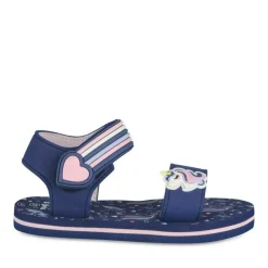 Sandales MARINE Fille Motif Licorne Scratch